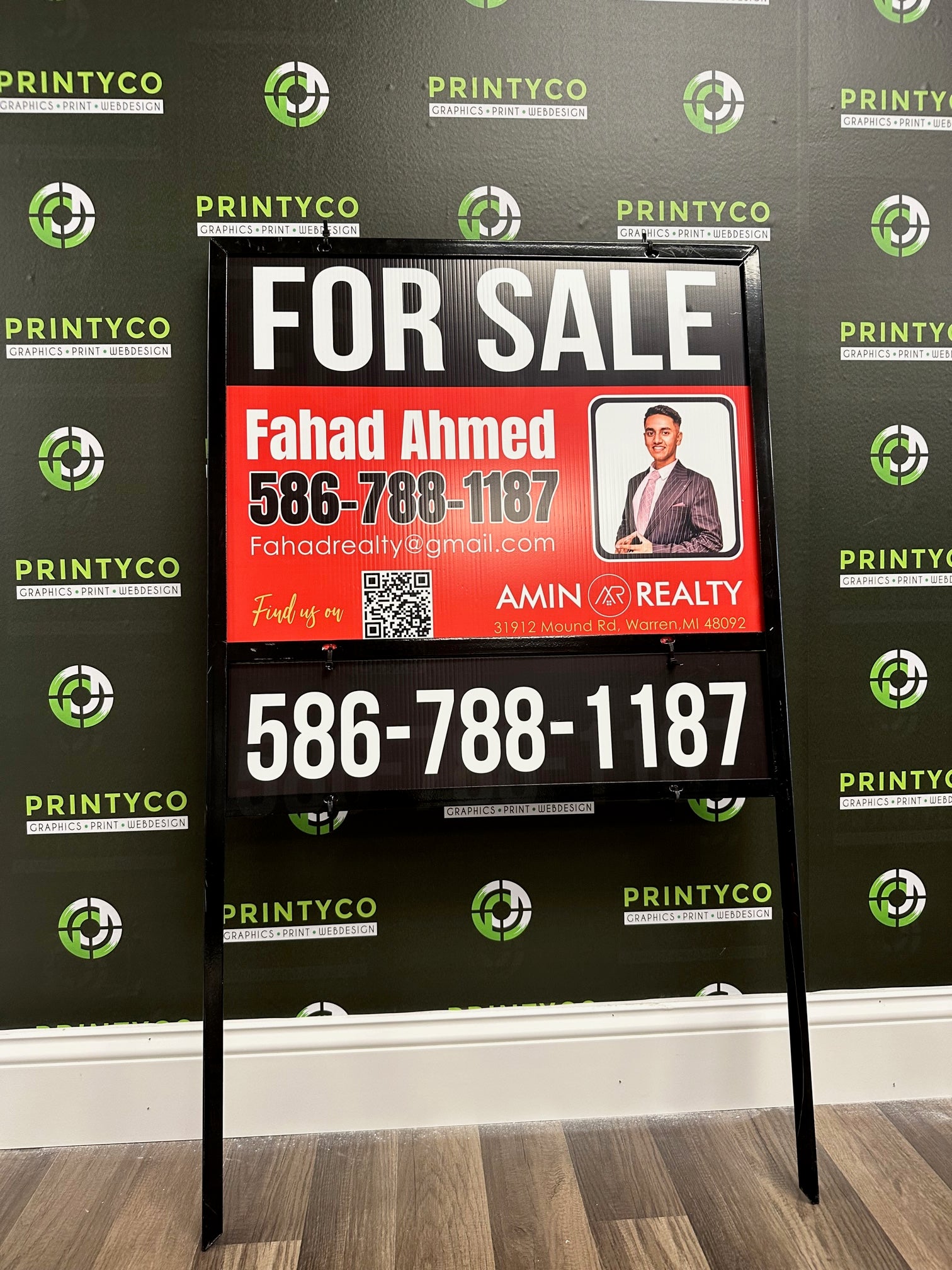 Yard Sign with Metal Frame – Printyco
