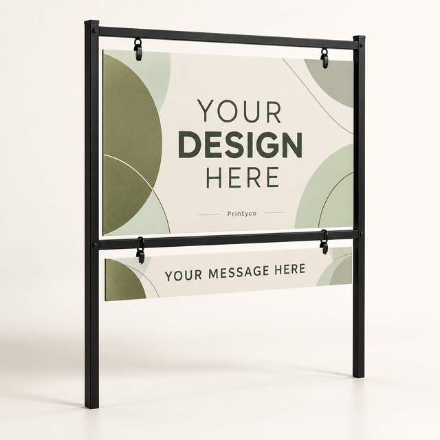 Yard Sign with Metal Frame