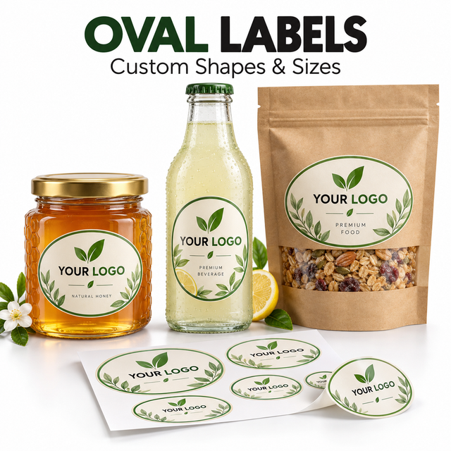 Oval Sticker Vinyl
