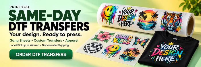DTF transfers and custom apparel